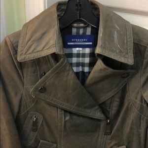 Burberry blue label leather jacket